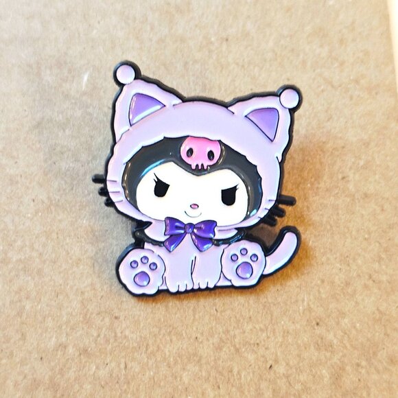 Kuromi Enamel Pin, Cute Anime Kawaii Lapel Pin, Accessory, Collector, HelloKitty - Picture 1 of 3
